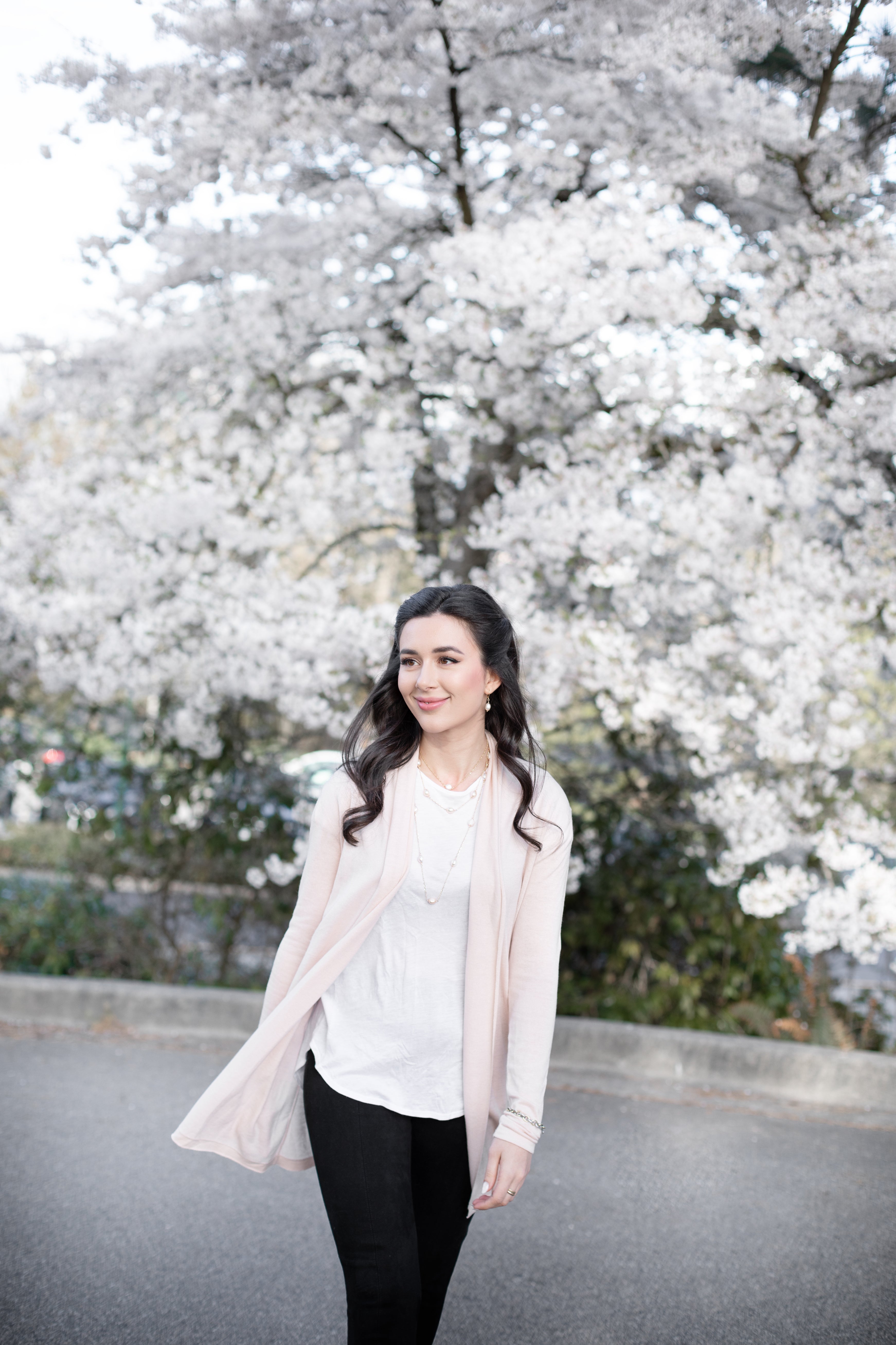 Strawberries and Cream Shawl Collar Cardigan