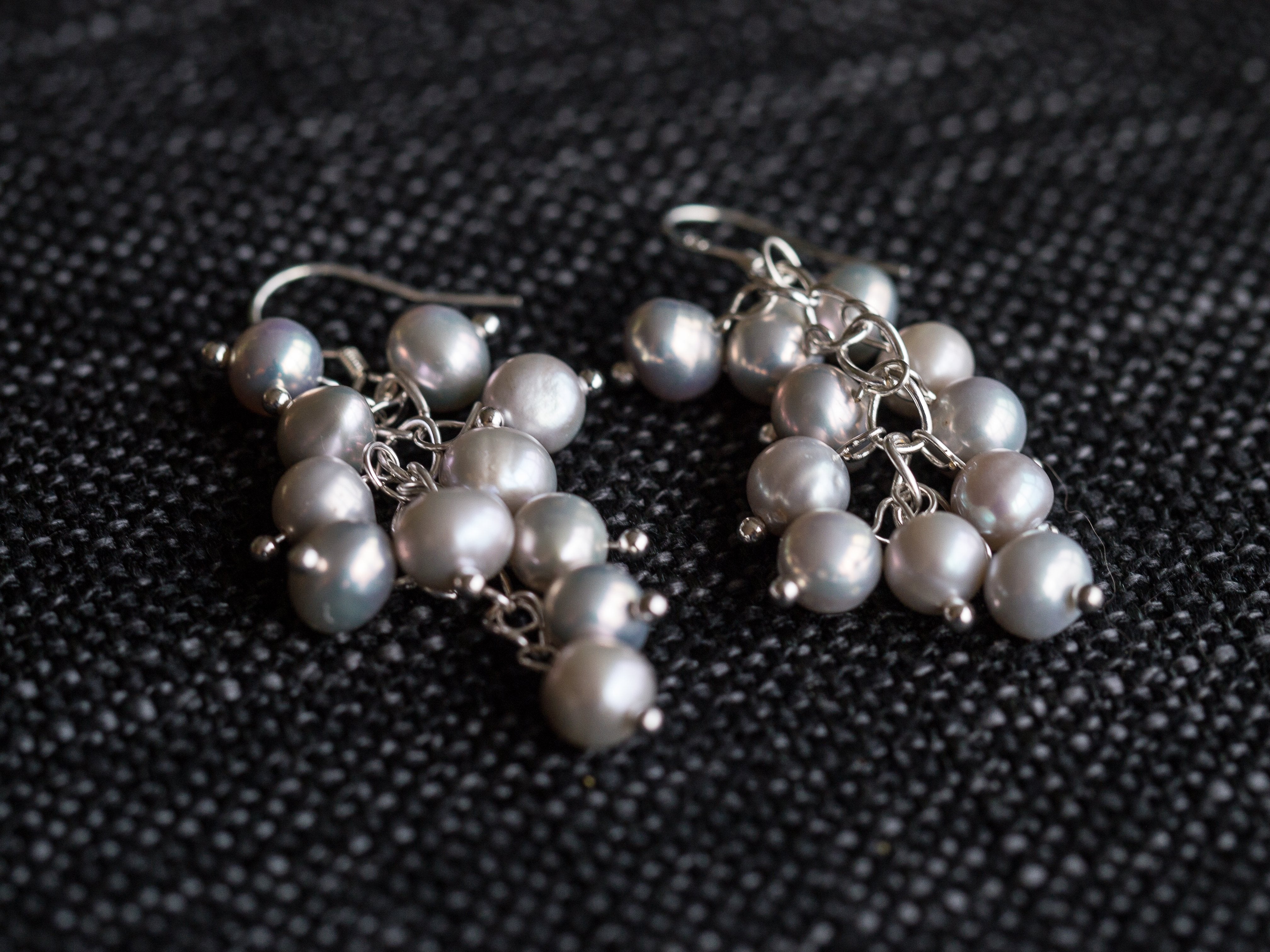 Pearl Berry Chandelier Earrings