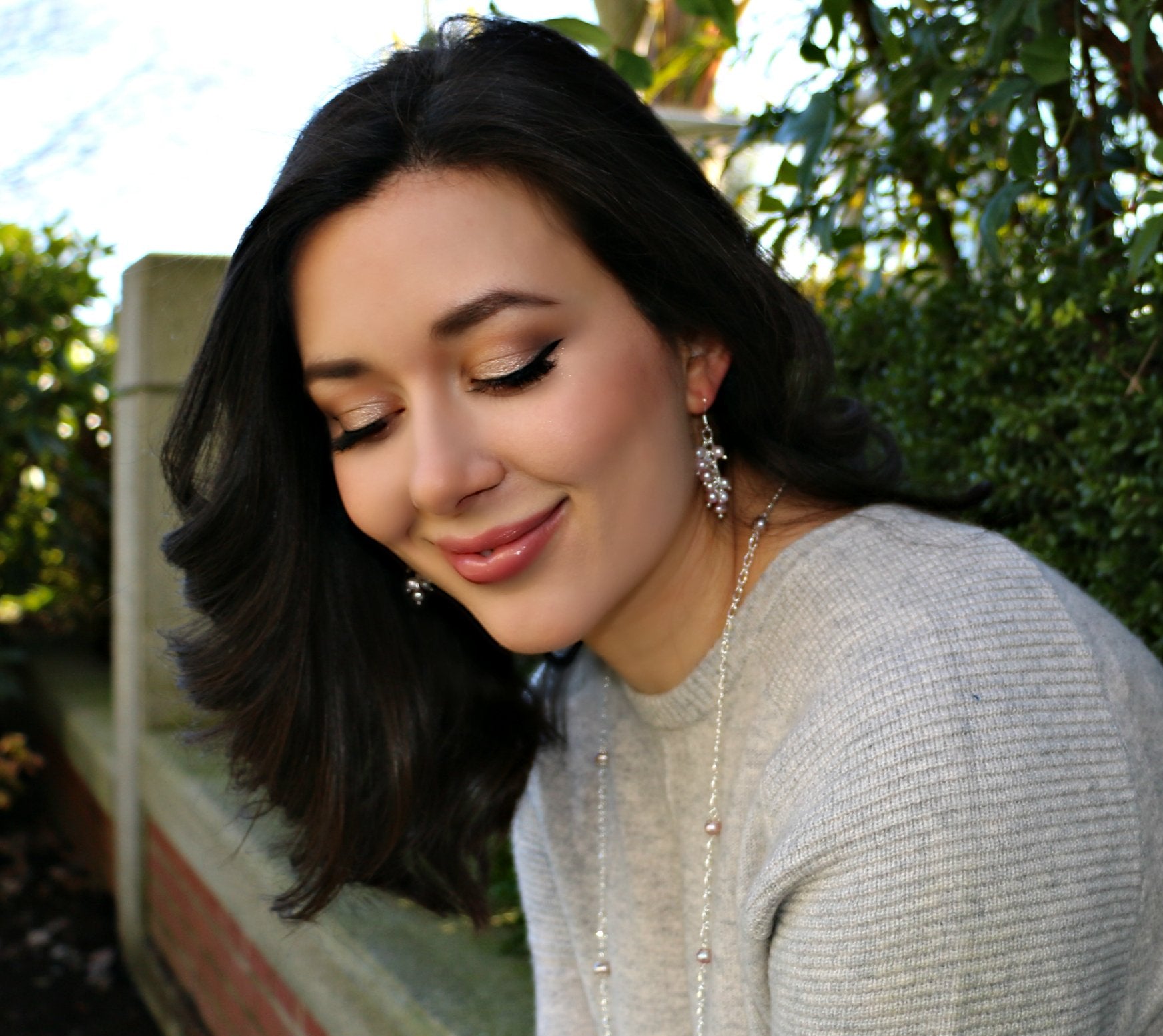 Pearl Berry Chandelier Earrings