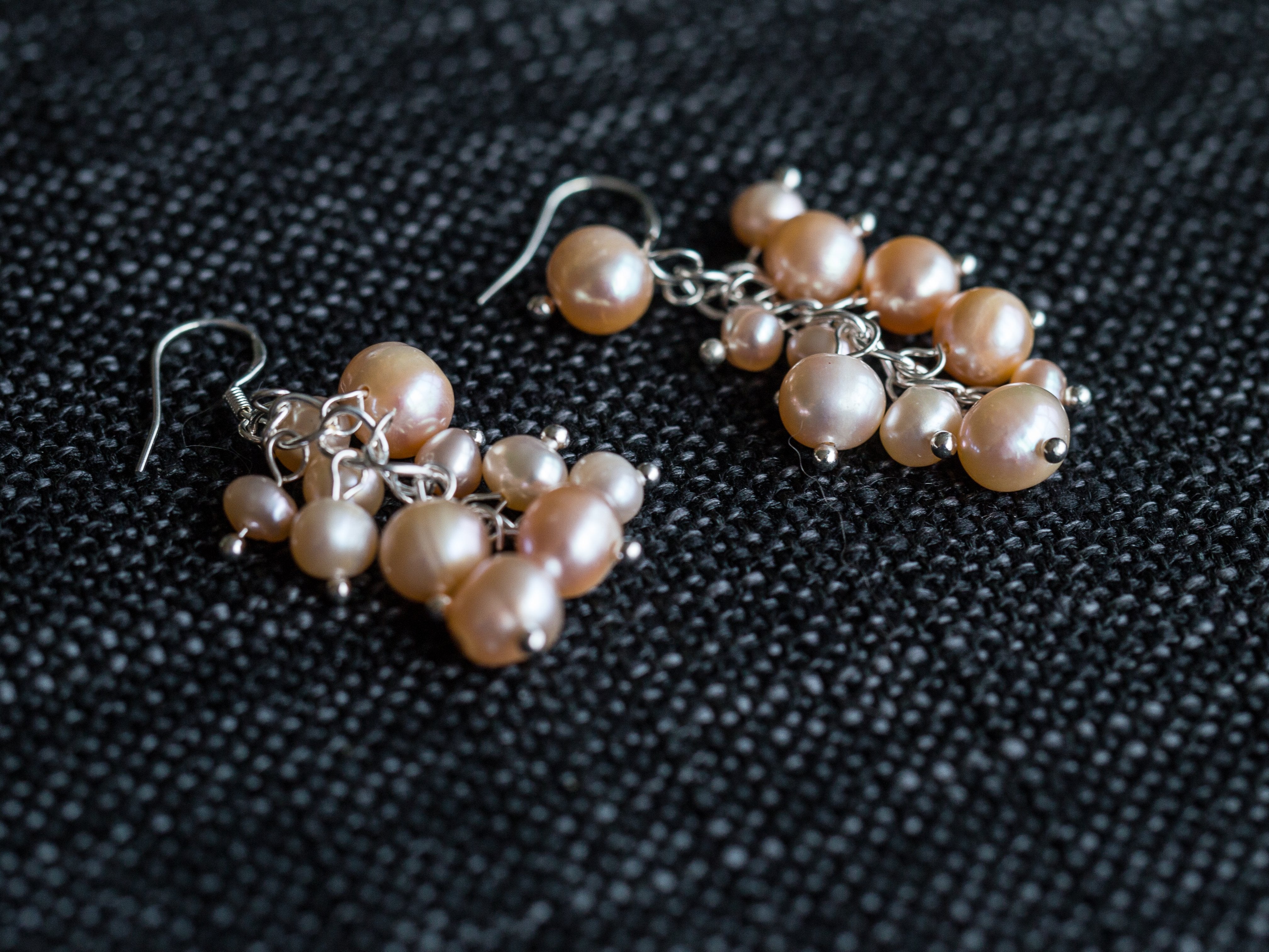 Pearl Berry Chandelier Earrings