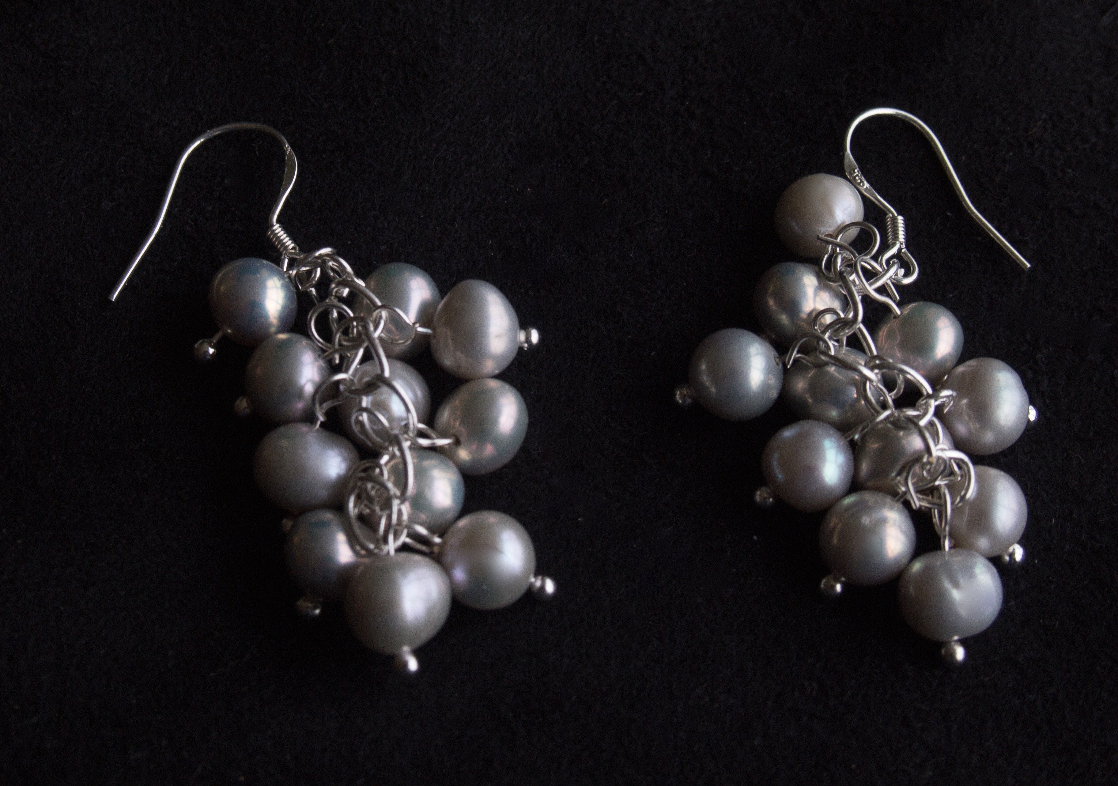 Pearl Berry Chandelier Earrings