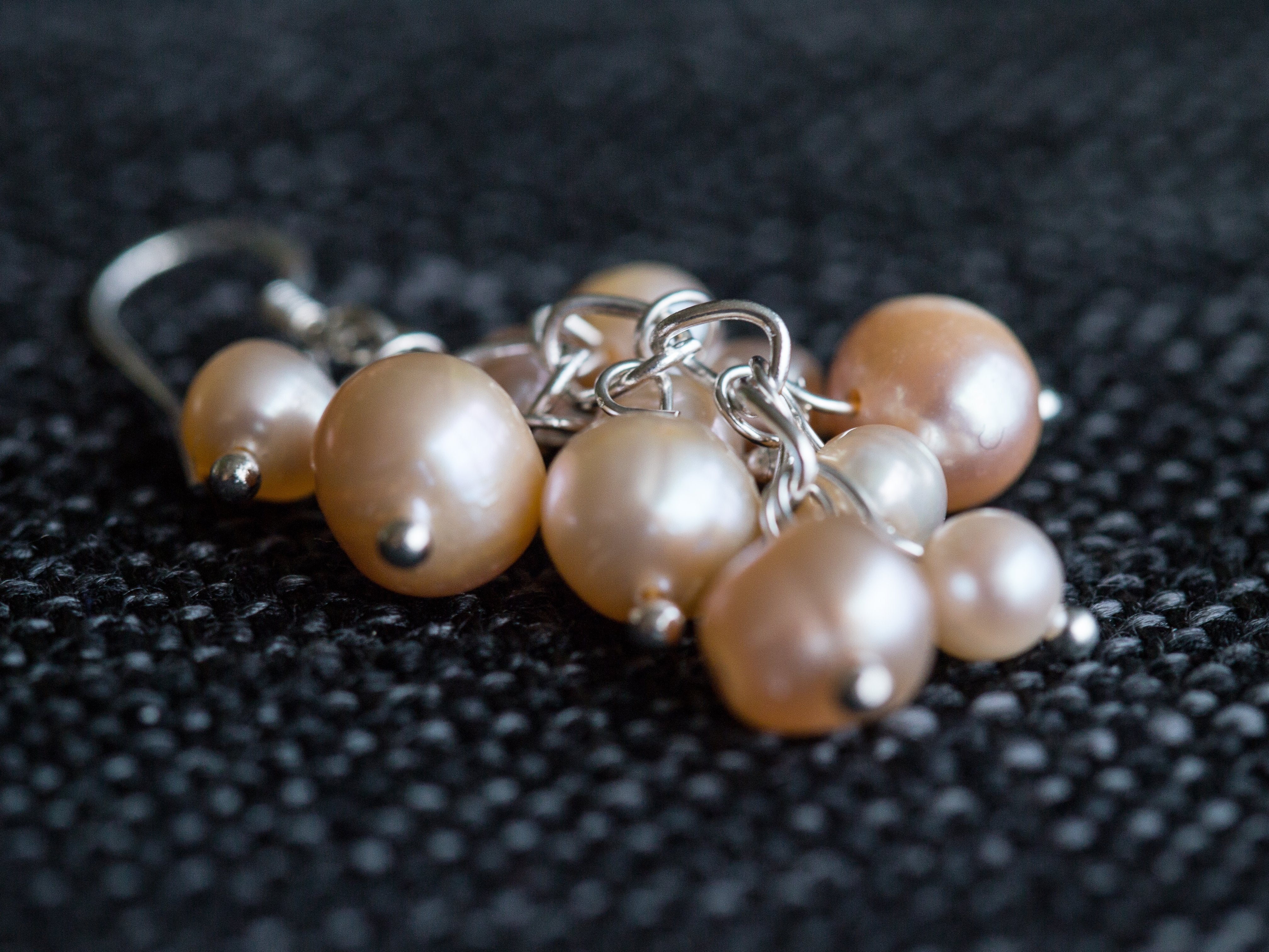 Pearl Berry Chandelier Earrings