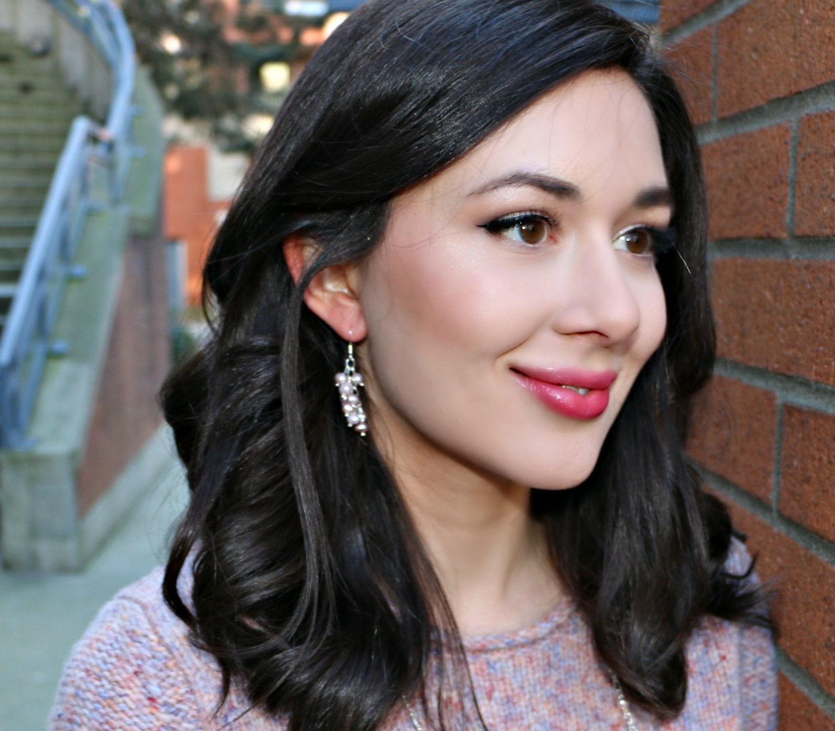 Pearl Berry Chandelier Earrings