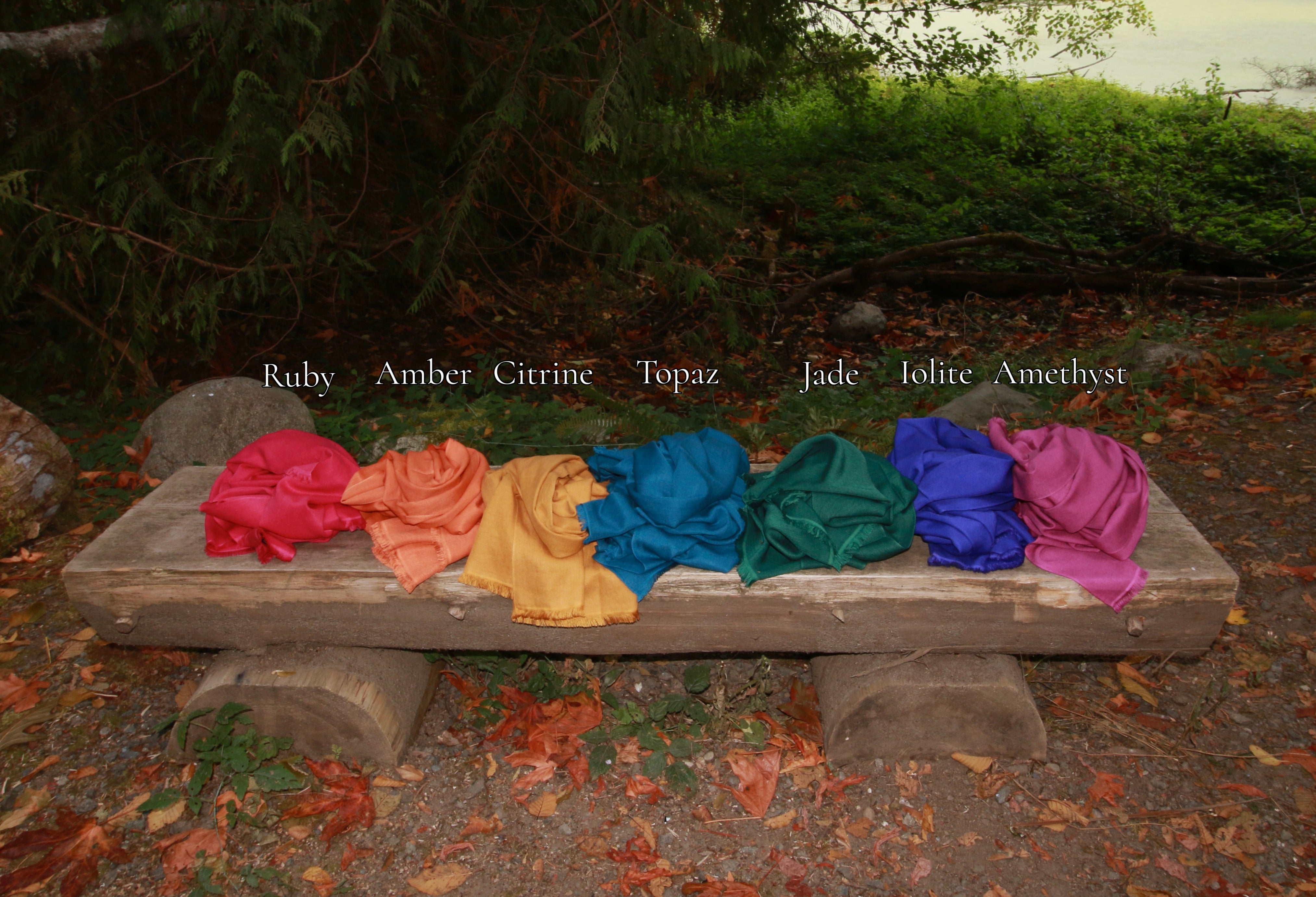 Rainbow Gem Cashmere Scarf Collection