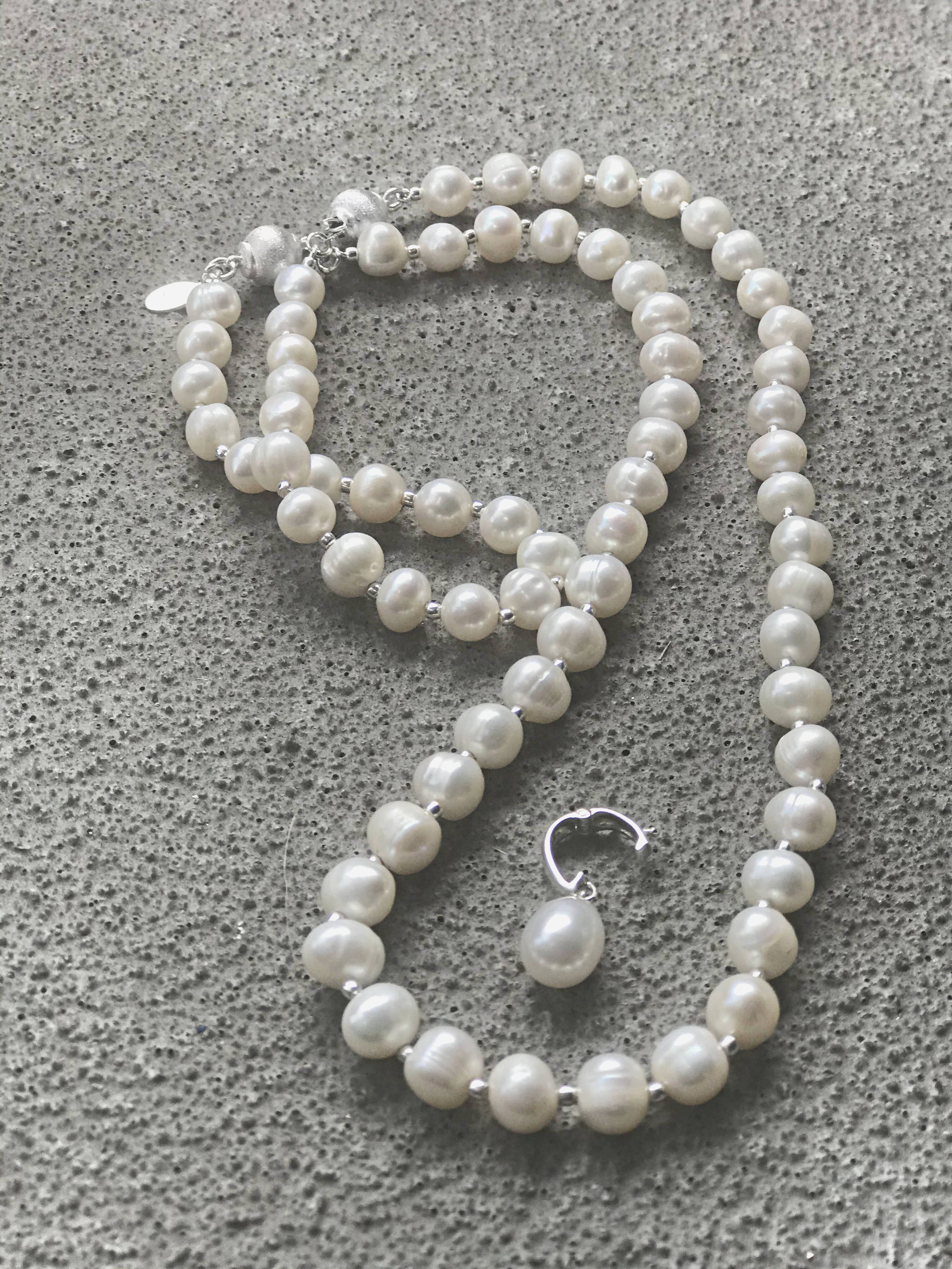 Anjou Pearl Sterling Silver Clip Pendant