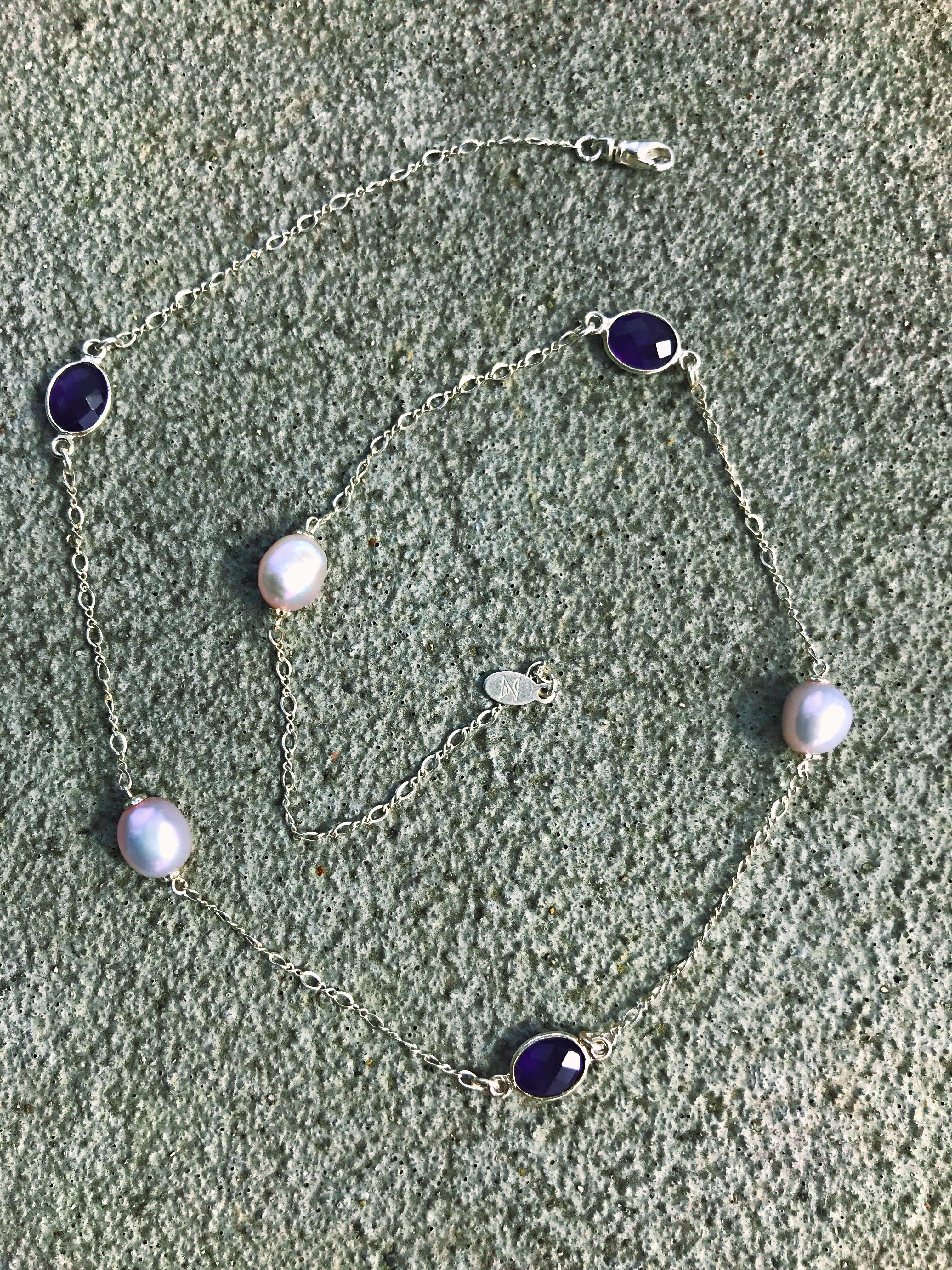 Petite Orchidée Amethyst Chain Necklace