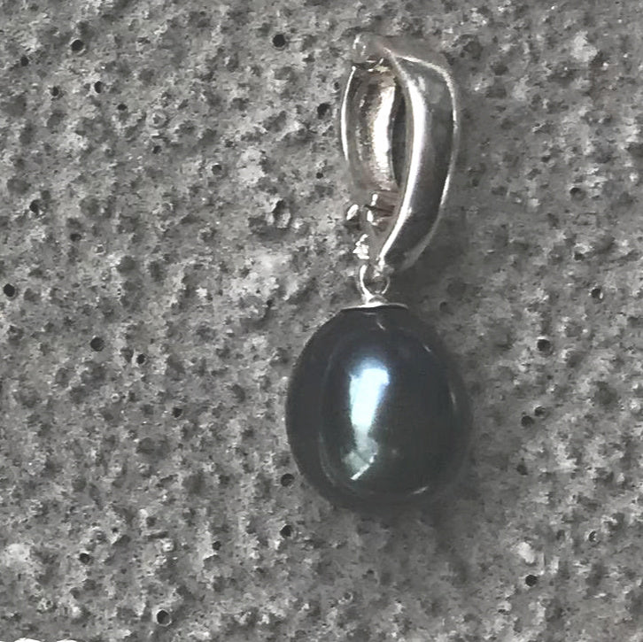 Anjou Pearl Sterling Silver Clip Pendant