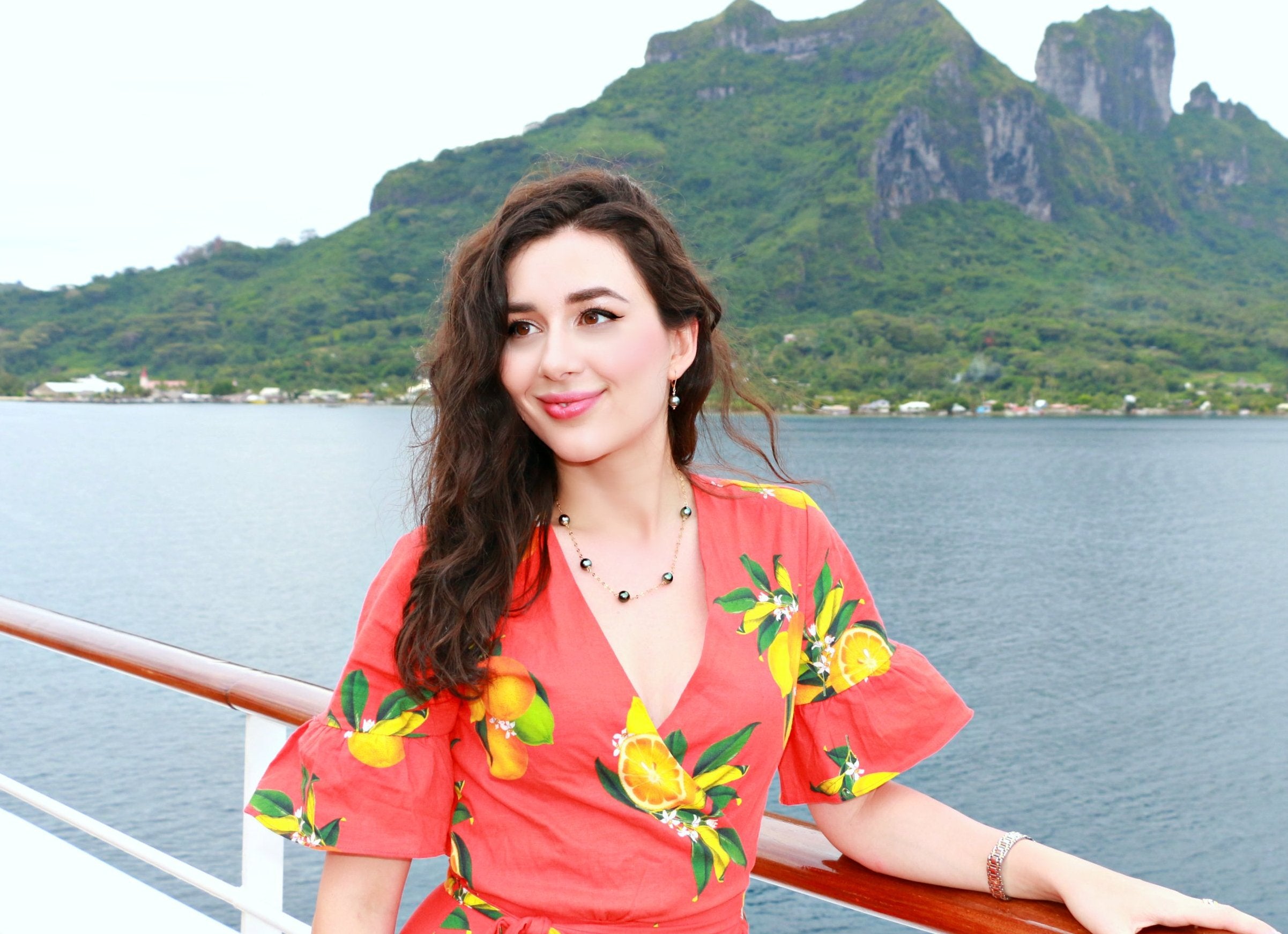 Tahitian Pearl Short Dew Drop Chain