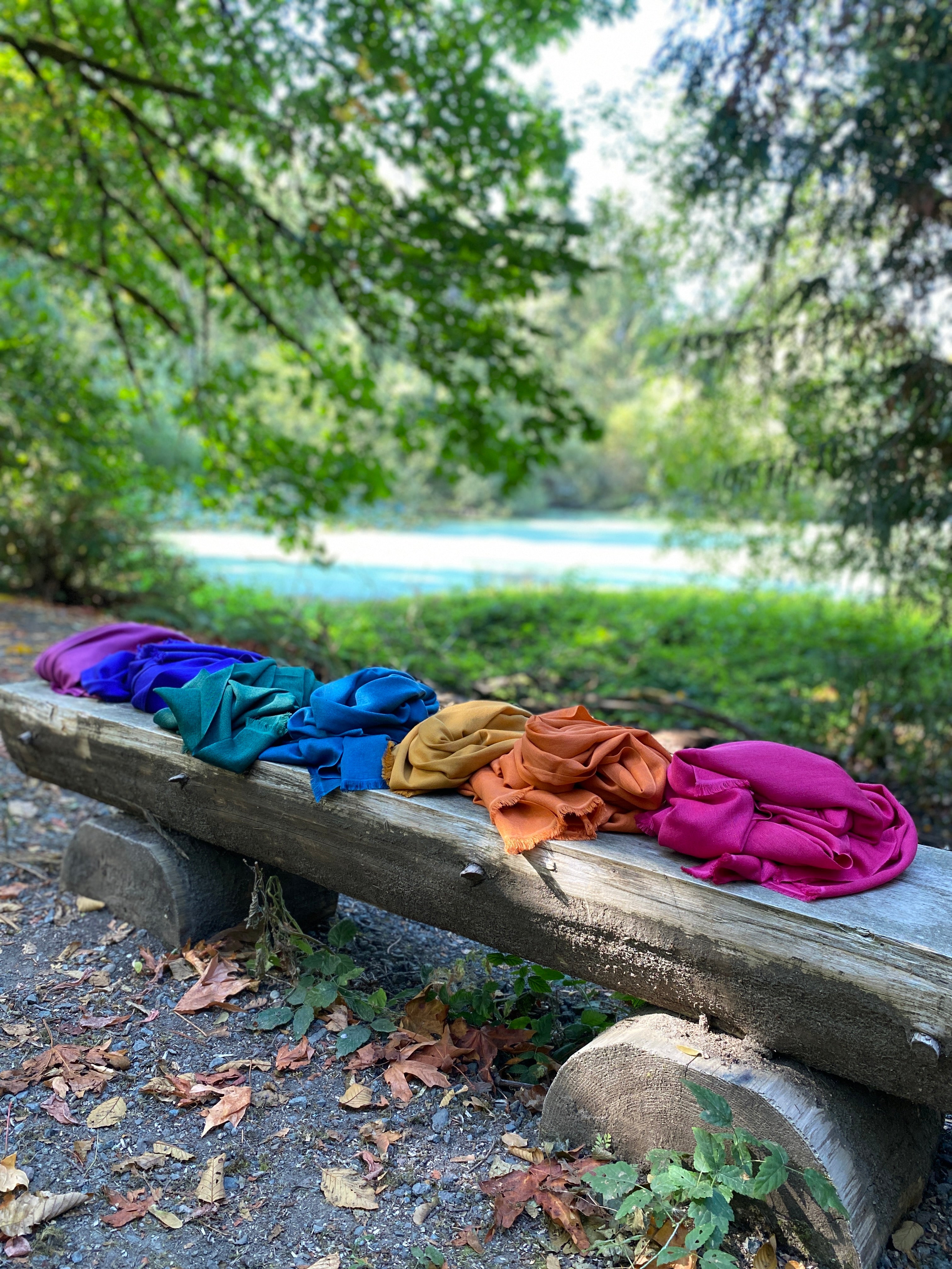 Rainbow Gem Cashmere Scarf Collection