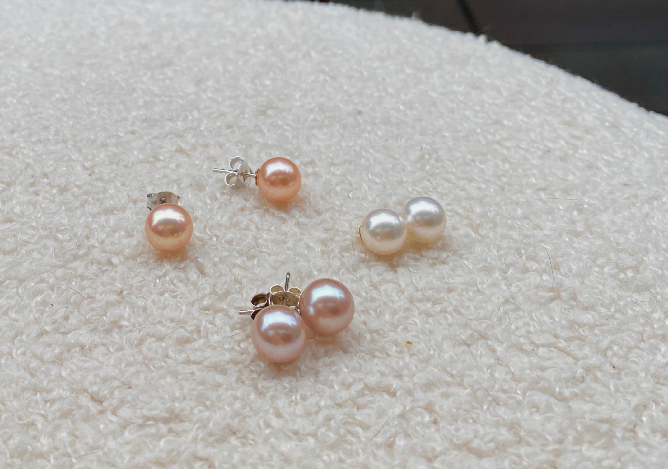 Luxury 9mm Freshwater Pearl Stud Earrings