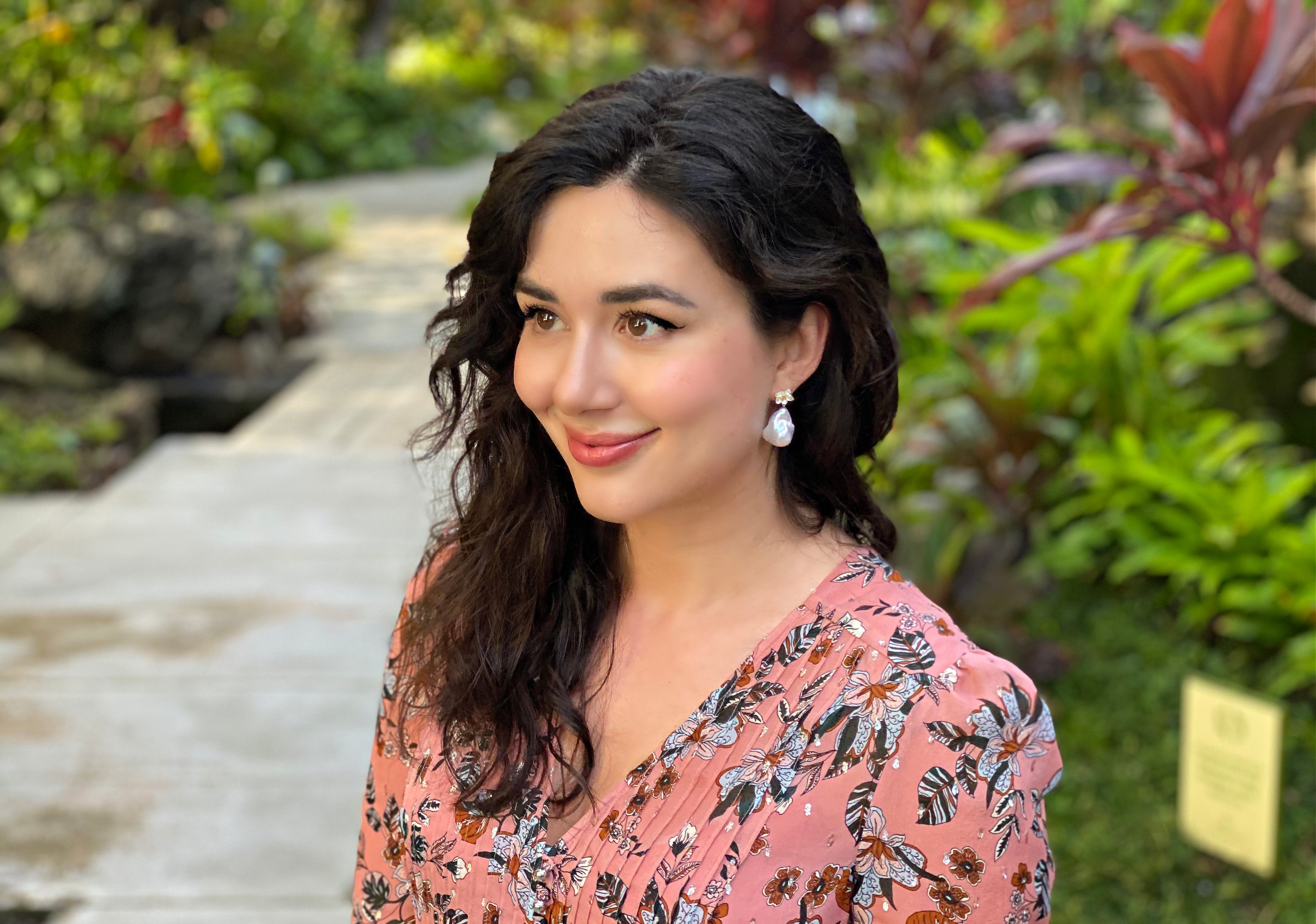 Gardenia Baroque Pearl Earrings