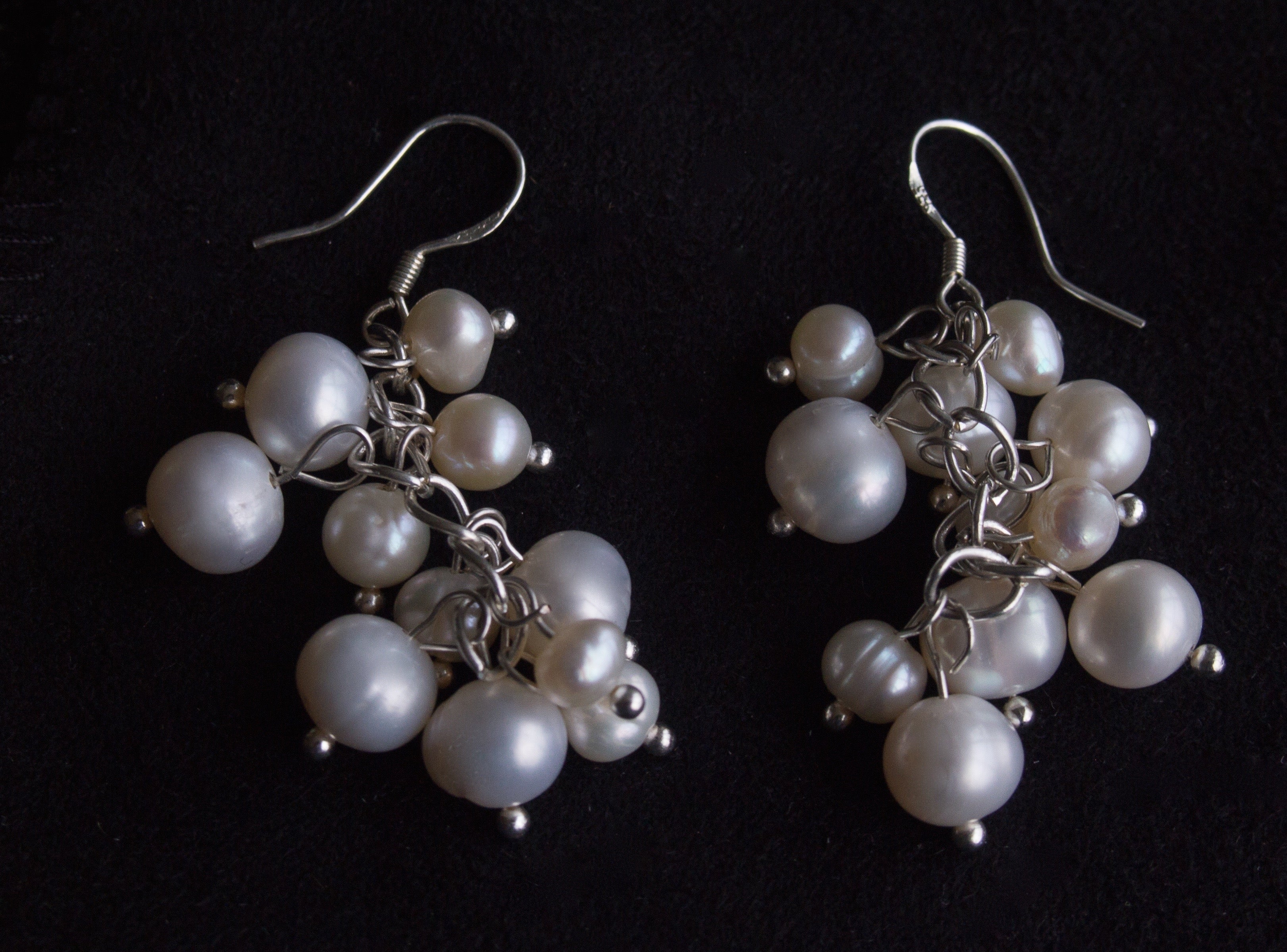 Pearl Berry Chandelier Earrings