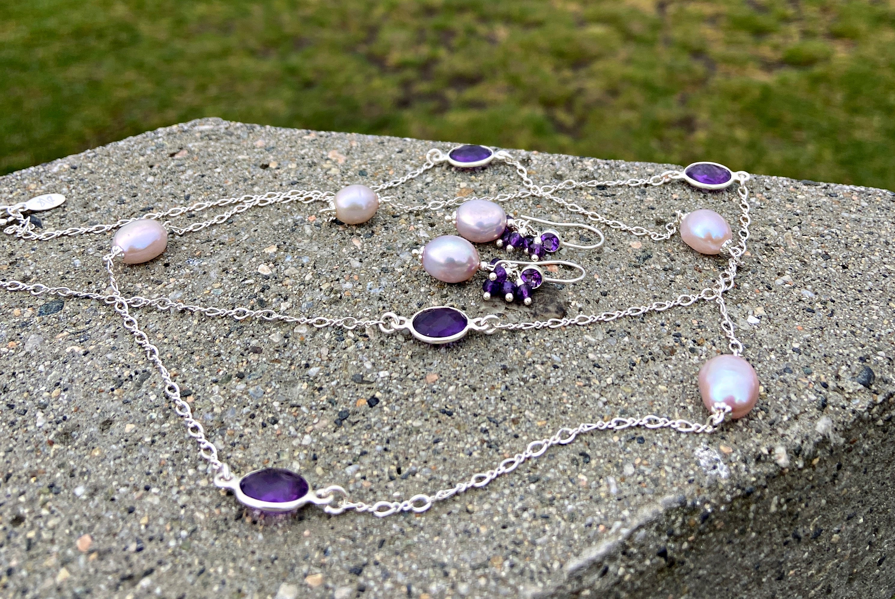 Petite Orchidée Amethyst Chain Necklace