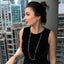Dew Drop Pearl Silver Chain Necklace