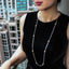 Dew Drop Pearl Silver Chain Necklace