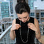 Dew Drop Pearl Silver Chain Necklace