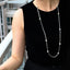 Dew Drop Pearl Silver Chain Necklace