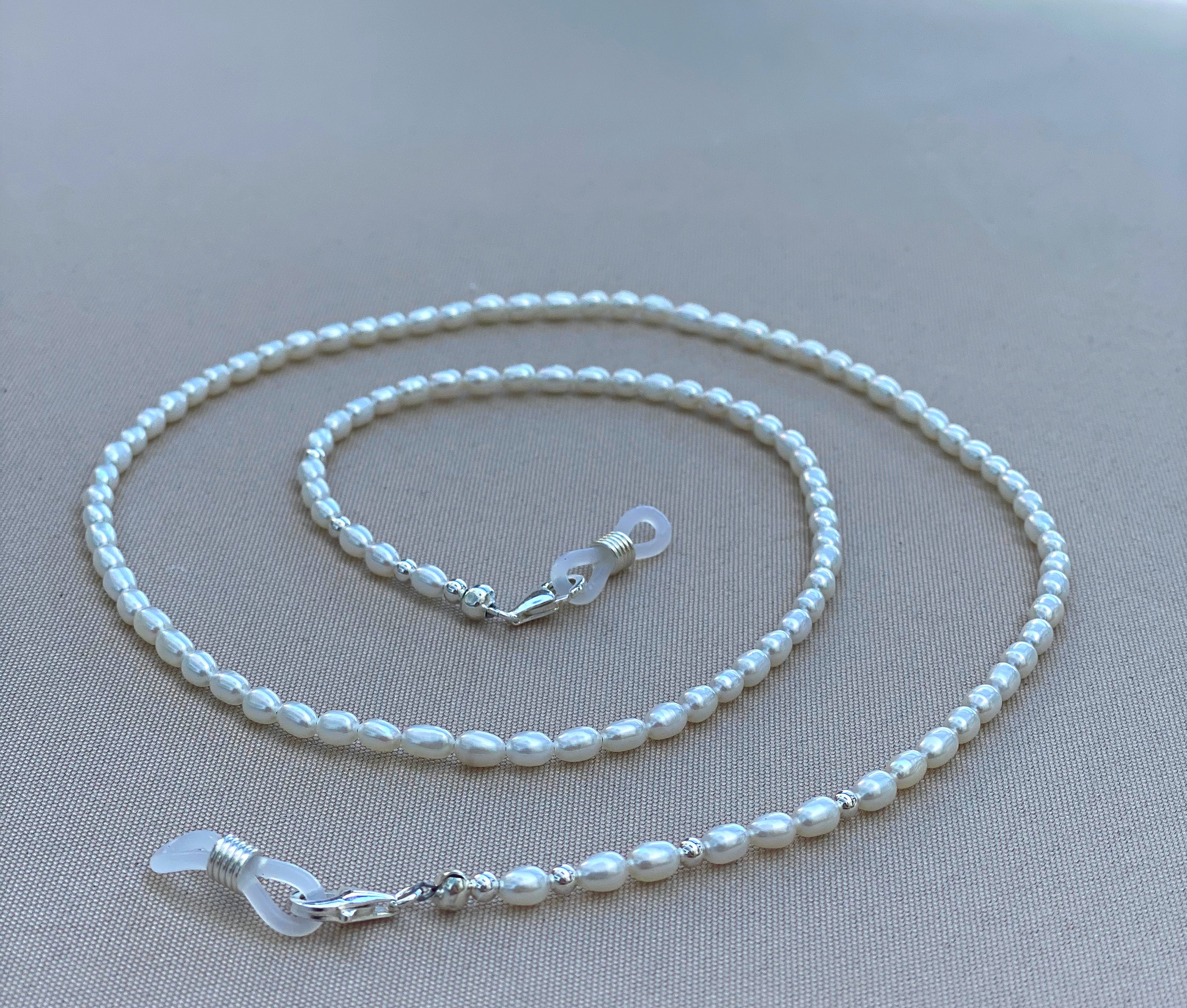 Convertible Freshwater Pearl Sunglass, Mask Chain, and Necklace