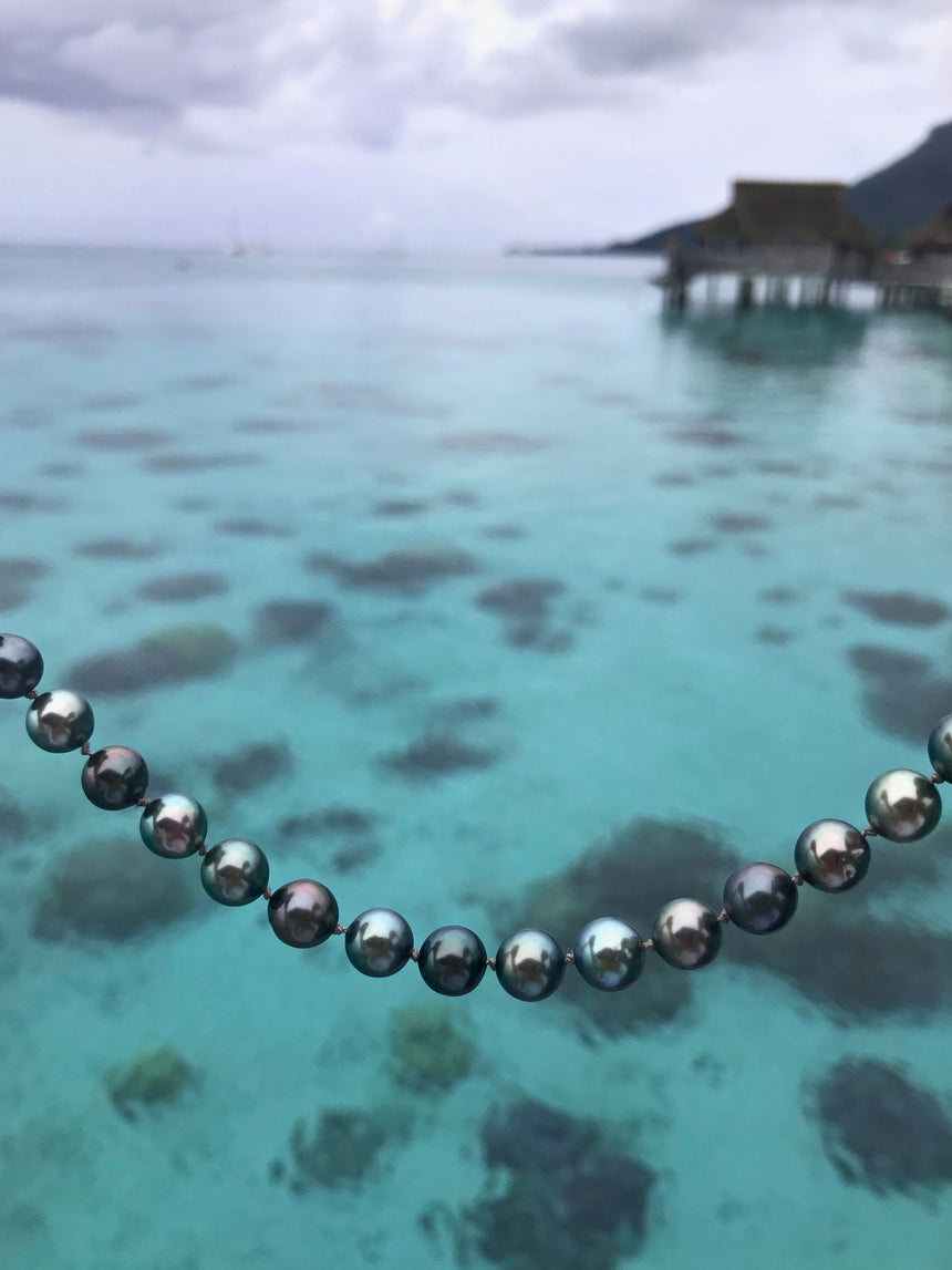 Tahitian Pearl Hand-Knotted Silk Necklace