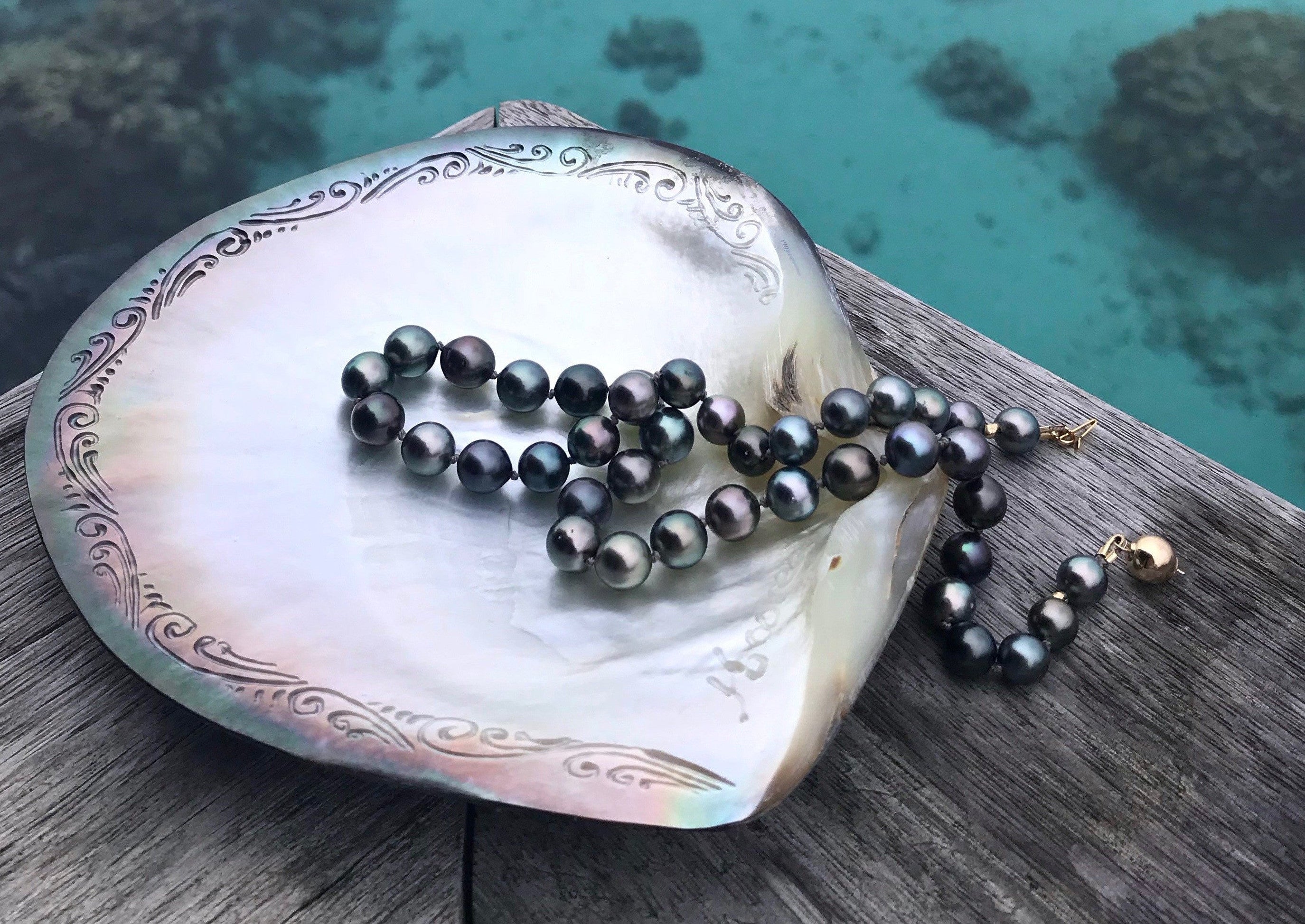 Tahitian Pearl Hand-Knotted Silk Necklace