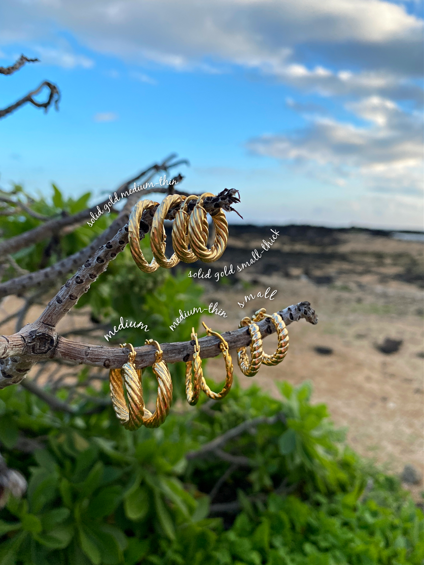 Twist 14kt Gold-Filled Hoops